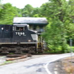 NS ES-44DC #7598 leads NS Train 12R past Markham, Va