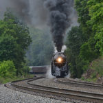 N&W Class J #611 eastbound up Linden Hill