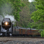 N&W 611 leads NS Train 958 westbound at Rectortown