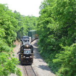 Norfolk Southern SD70 #2524 leads NS 290 over Linden Hill on the B-line - June 2, 2016