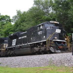 Norfolk Southern SD70ACe #1073 leads NS 227 near Linden on the B-line – July 4, 2016