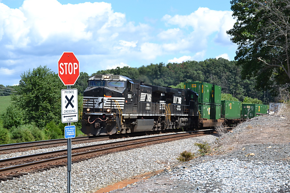 NS Train 290 Nearing Front Royal led by NS D9-44CW #9969 on 8/22/2016