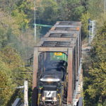 NS 211 led by NS #8880 crosses the South Fork of the Shenandoah River