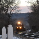 NS SD70M-2 #2641 leads train 12R west near Linden, Va on 1/30/2017.