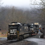 NS D9-40C #8767 leads train 211 past Linden, Va on 1/17/2017