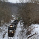 NS D9-44C #8861 leads train 211 east by Linden, Va on 1/6/2017.