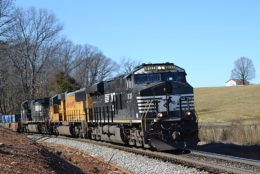 NS ES-44AC #8137 leads train 228 east in Front Royal, Va on 1/25/17