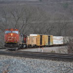 All Canadian National Railway power (SD75I 5711, C40-8M 2445 and SD75I 5693) lead NS train 12R on 2/19/2017.