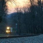 NS 203 is led by D9-44CWs #9782 & 9043 and D8-40CW #8466 through Linden, Va on 2/7/2016