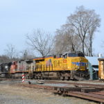 NS 211 led by UP ES44AC #8038, BNSF D9-44CW #682 and NS D9-44CW #9639 east by Linden, Va on 2/21/2017.