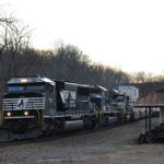 NS 203 is led bySD60E #7013 , SD70ACe NS #1070 (Wabash Heritage unit) and SD60E #6952 as it winds its way through Rectortown, Va on 3/2/2017