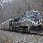 NS train 290 climbs Linden Hill on the B-line in Virginia led by ES44AC #8025 on 3/26/2017.