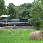 NS 228 is led by NS SD70ACe #1070 (Wabash Heritage unit) east through Markham, Va on 8/15/2017.