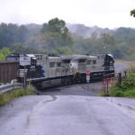 NS AC44C6Ms 4003 & 4004 lead train 781 north at Riverton Junction, Va on 9/6/2017.