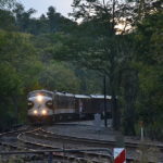 NS train 956 is led by NS F-9A #4271, F-7B #4276 and F-9A #4270 east by Linden, Virginia on 9/22/2017.