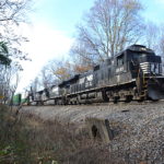 NS D9-40C #8885 leads train 211 east near Linden, Virginia on 11/15/2017.