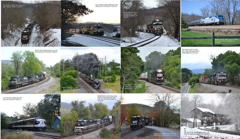 Images from S.P. Gass's 2018 Norfolk Southern B-Line Calendar