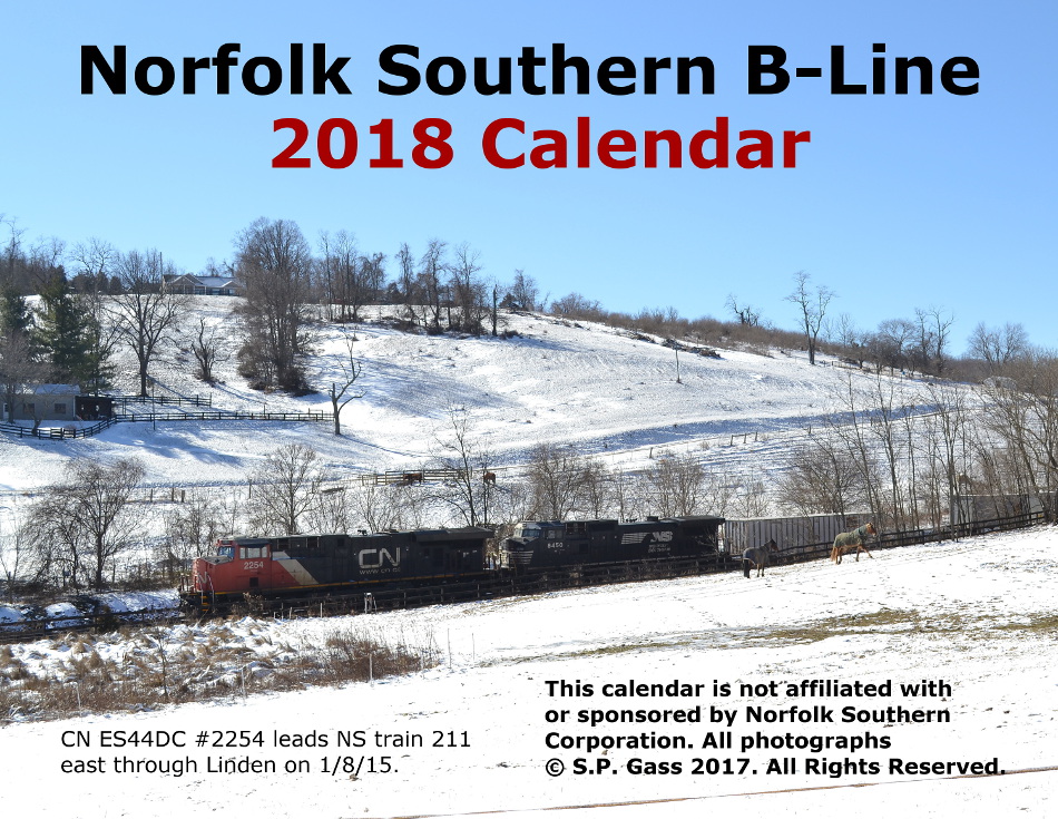 Norfolk Southern B-Line 2018 Calendar