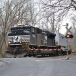 NS SD70M-2 #2744 leads train I14 east nearing Markham, Va on 3/6/2018.