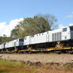 Export units on NS train 055 east through Markham, VA en route to Norfolk, Va from Erie, PA on 10/01/2018.