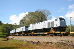 Export units on NS train 055 east through Markham, VA en route to Norfolk, Va from Erie, PA on 10/01/2018.