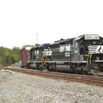 NS SD40-2s #3921 and #3410 rest at Front Royal, VA on 9/22/2018.