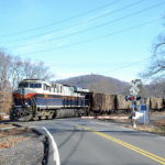 NS ES-44AC #8101 (Central of Georgia heritage unit) leads train 781 west near Front Royal, VA on 12/27/2018.