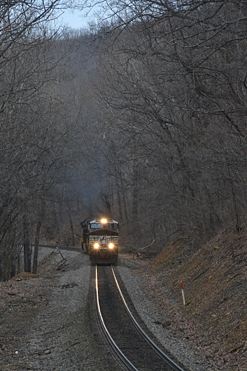 NS 777's power heading west to assist a stalled train 12R