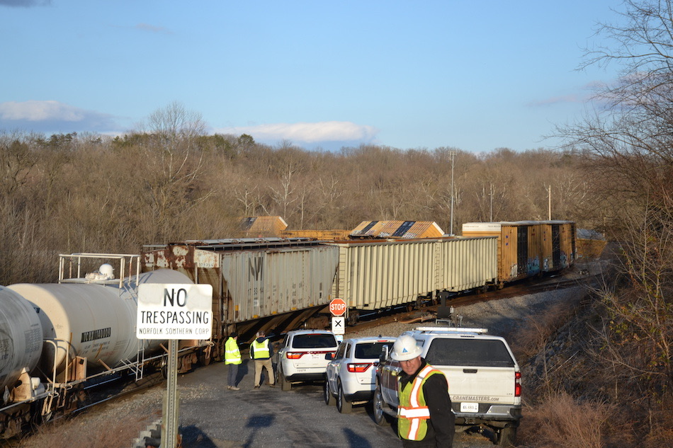 NS train M6T derailed at Riverton Junction, Virginia on 3/4/2021.